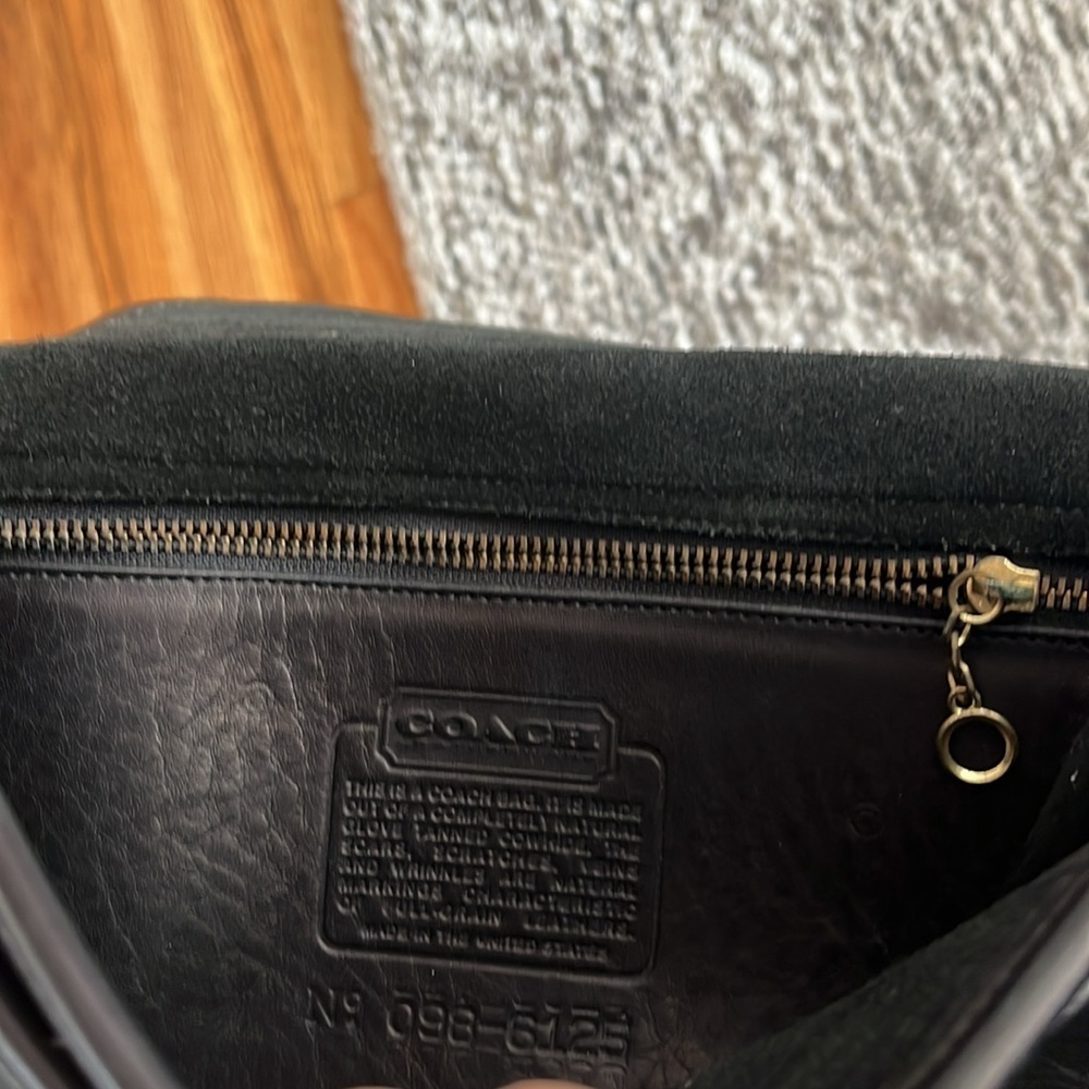 COACH vintage 098-6125 black leather saddle bag - Picture 7 of 7